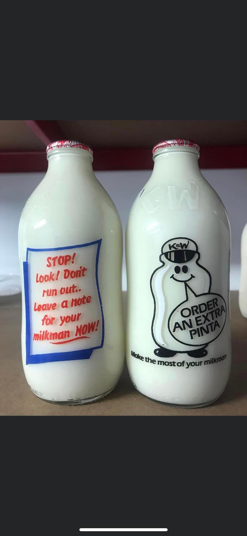 milk bottles